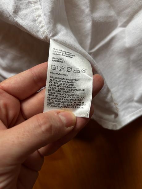 Košeľa s podielom ľanu, h&m,128