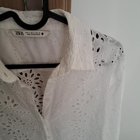 Vyšívaná blúzka s 3/4 rukávmi, zara,m