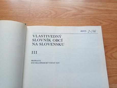 Vlastivedný slovník obcí na slovensku 3,