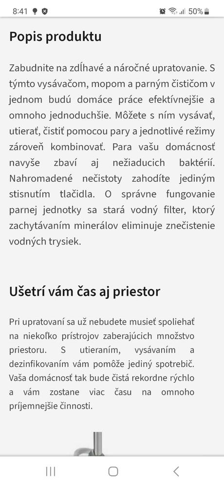 Parny mop +vysavac 3v1.2x pouzity.košice osobne, 