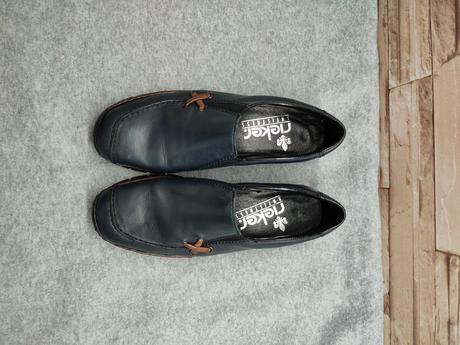 Rieker 37 - dámske kožené tmavomodré našuchovacie, rieker,37