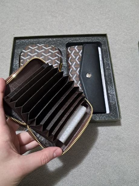 3 peňaženky goyard dámske v darčekovom balení nové, 