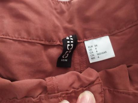 Tehlové šortky, krátke nohavice h&m, h&m,34