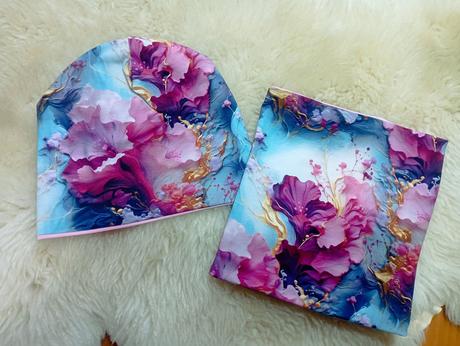 Handmade set , čiapka ,nakrcnik, <50