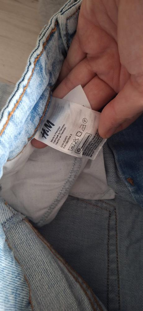 Džinsové šortky s vysokým pásom, h&m,34