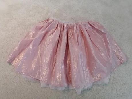 Metalická sukňa s tylovou spodničkou, h&m,134