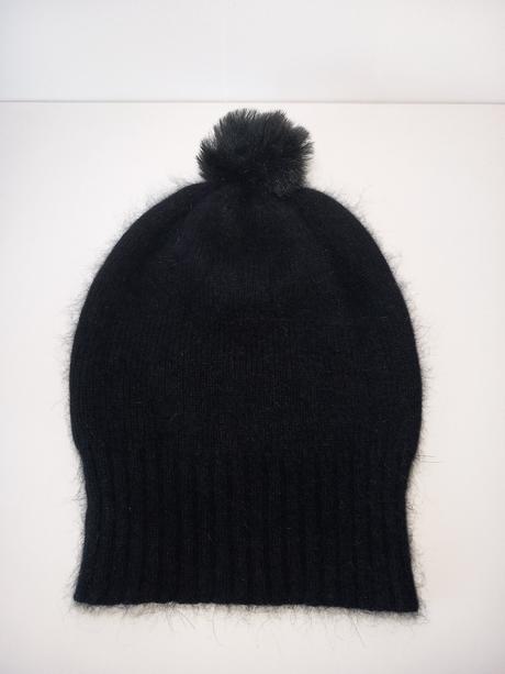 Čierna čiapka z angory, h&m