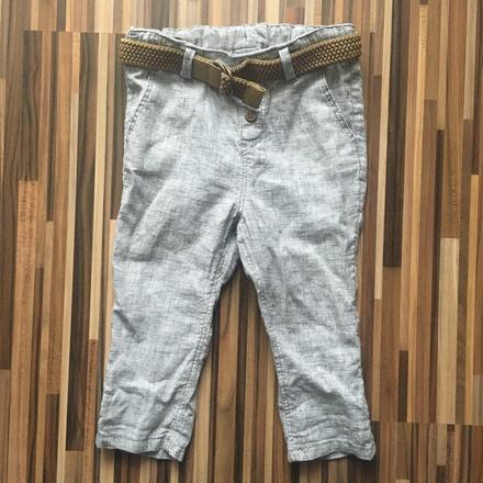 Ľanové nohavice, h&m,74