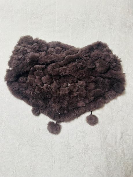 Trojuholníková kožušinová šatka/šál, 