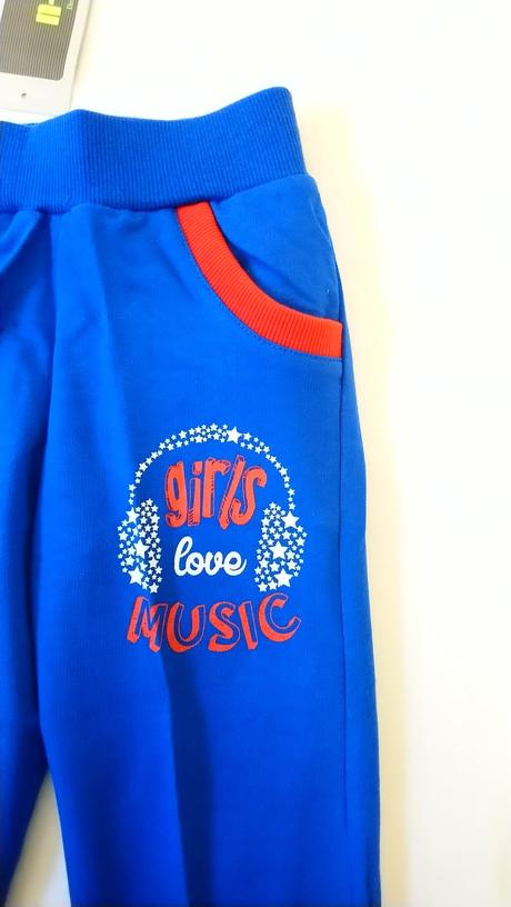 Modré tepláky music, n-feel, 110-116 cm, 116