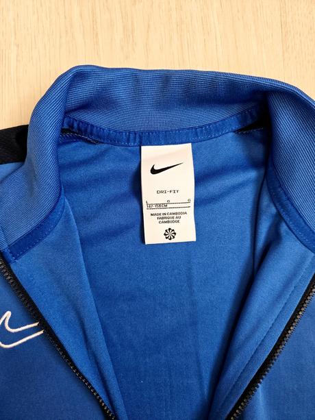 Športová modrá ľahká mikina vhodná na tréning, nike,146