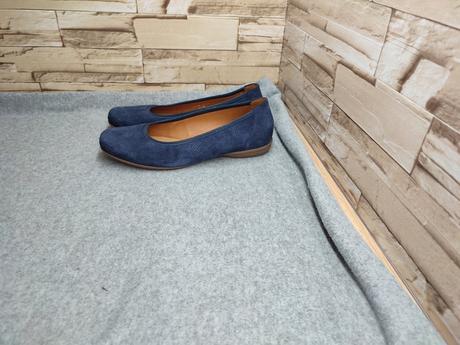 Gabor 38,5 - dámske celokožené tmavomodré baleríny, gabor,39