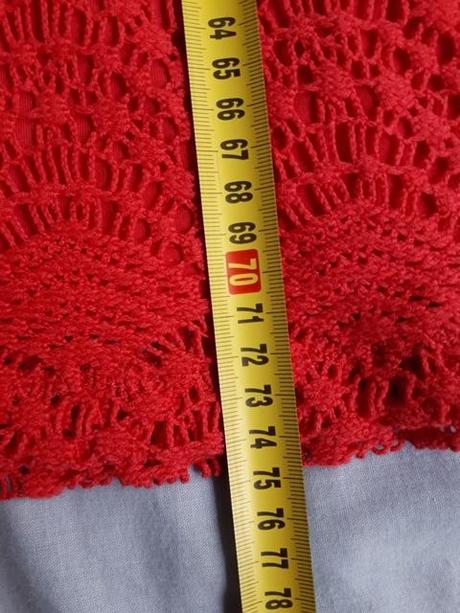Červene cipkovane minišaty, h&m,164