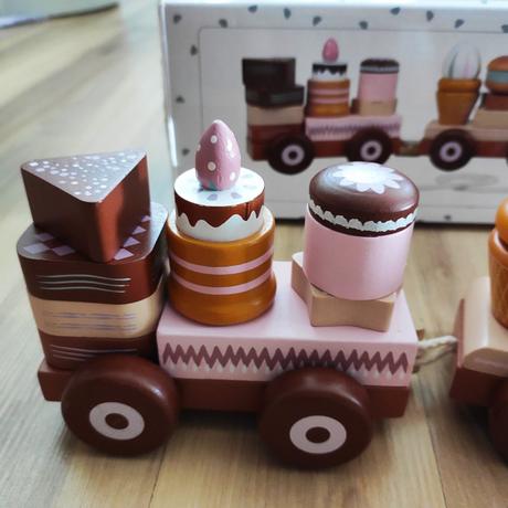 Drevený vláčik pre dievčatá, 