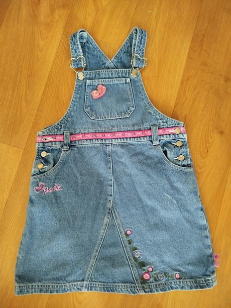 Riflová šatová sukňa, barbie,128