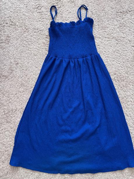 Modré letné šaty h&m uni (m) veľkosť nové nenosené, h&m