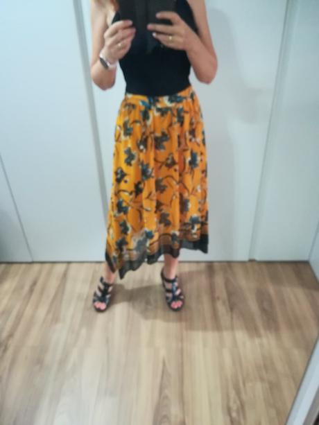 Ľahká sifonova asymetricka sukna, orsay,36