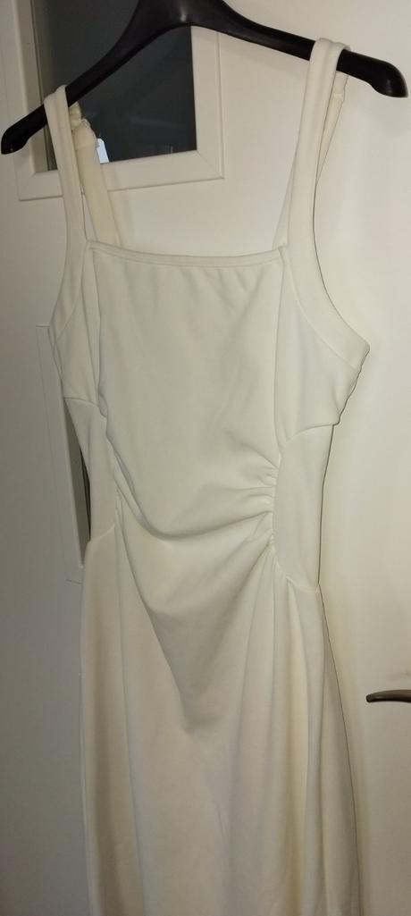 Krémové šaty zo spodničkou, xs