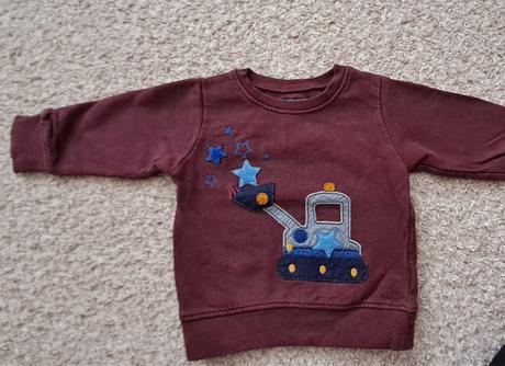 Bordová mikina, next,86