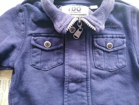 Modrá bundičková mikina, ido by miniconf, 74-80 cm, 80