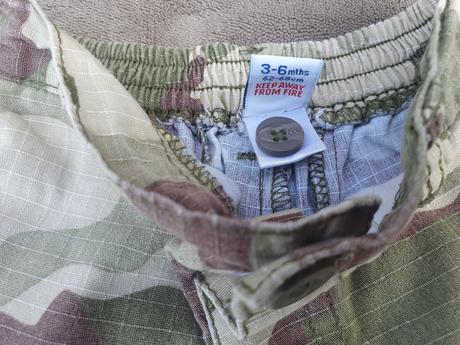 Letné maskáčové nohavice a tričko h&m, tu,68