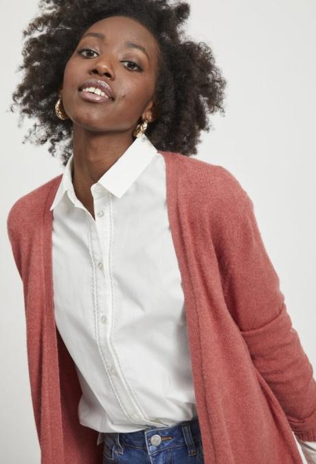Vila kardigán/sveter červeno-hnedý vel.xs-s, 34 / s / xs