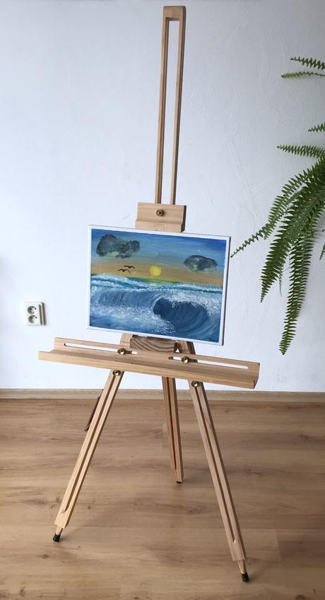 Ručne maľovaný obraz morská vlna,