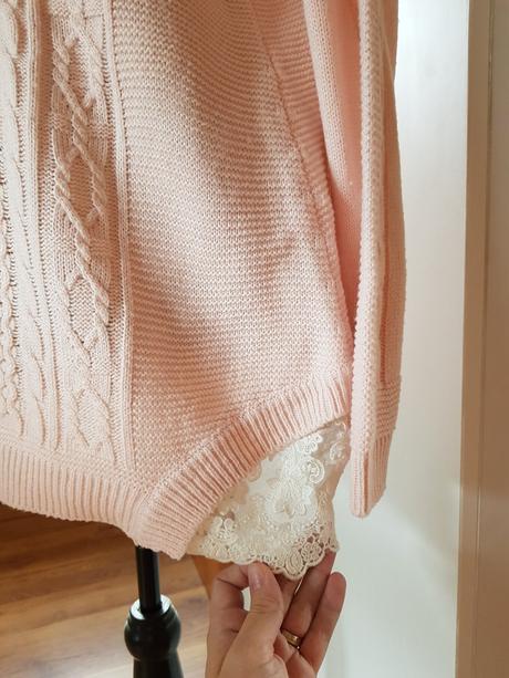 Bledoružový teplučký pulovrík vel.m/l, m