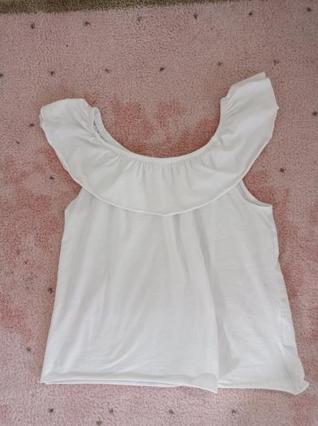 Nadherne bielucke tricko-tielko organicka bavlna, h&m,152