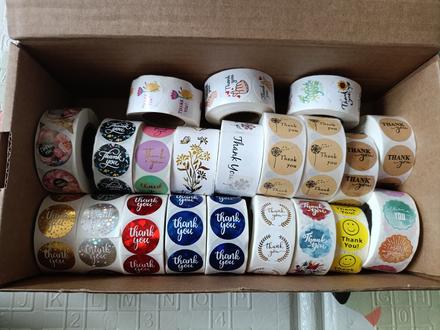 Nálepky dakovne rolky,