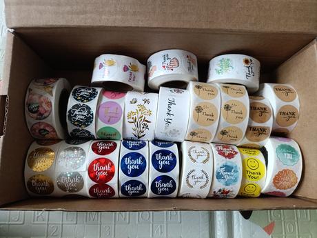 Nálepky dakovne rolky, 