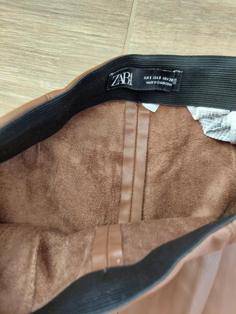 Zateplené kožené nohavice s, zara,s