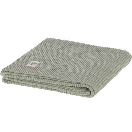 Lässig knitted blanket gots 80x100 nubs light mint, 