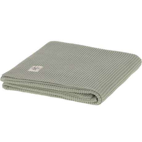 Lässig knitted blanket gots 80x100 nubs light mint, 