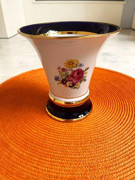 Kobaltová váza royal dux  duchcov, 