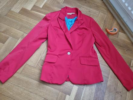 Dámske červené sako, s