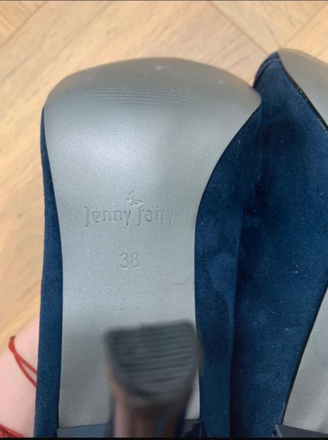 Dámske modré semišové lodičky jenny fairy, 38