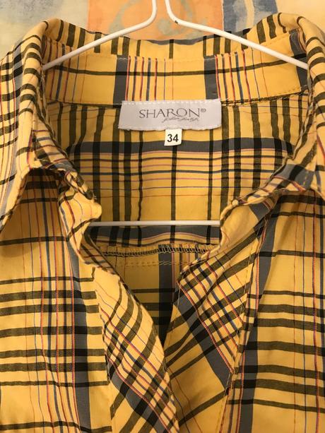 Žltá kockovaná košeľa sharon, 34
