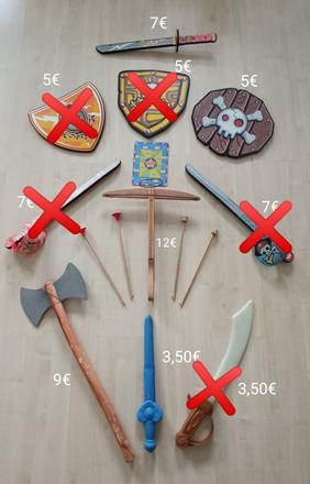 Nádherné bezpečné penové meče (a iné) + doplnky, 