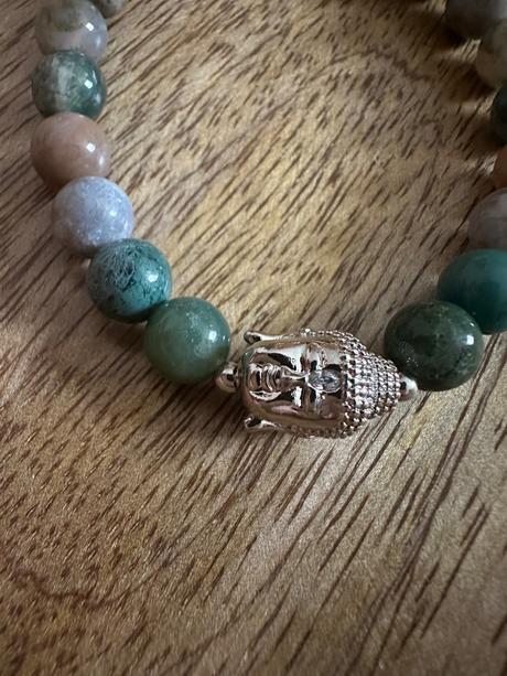 Náramok indický achát budha, 