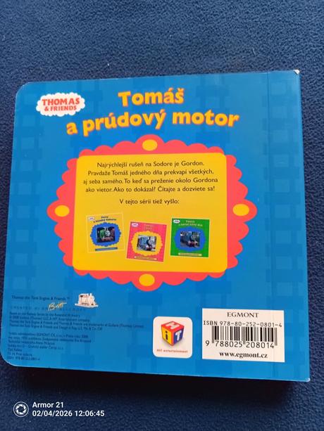 Tomáš a prúdový motor. boardbook, 