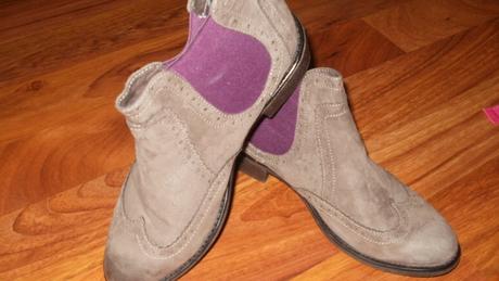 Kotníkové šedofialové čižmy, 40