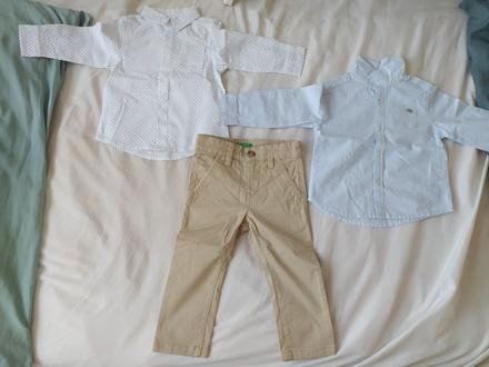 Chlapčenské košele a nohavice benetton, 1 rok, benetton,110