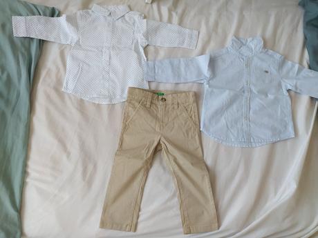 Chlapčenské košele a nohavice benetton, 1 rok, benetton,110