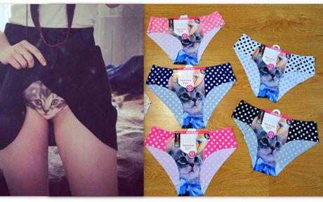 Dámske bezšvové nohavičky mačička , l / m / s / xl