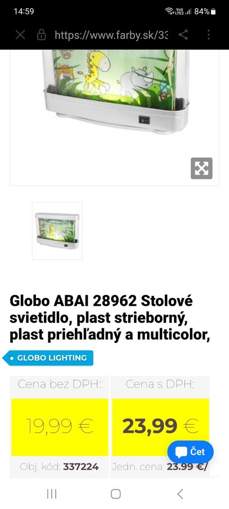 Stolove obrázkové svietidlo, 