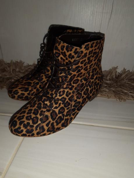 Dámske nízke čižmičky / topánočky leopard, 37