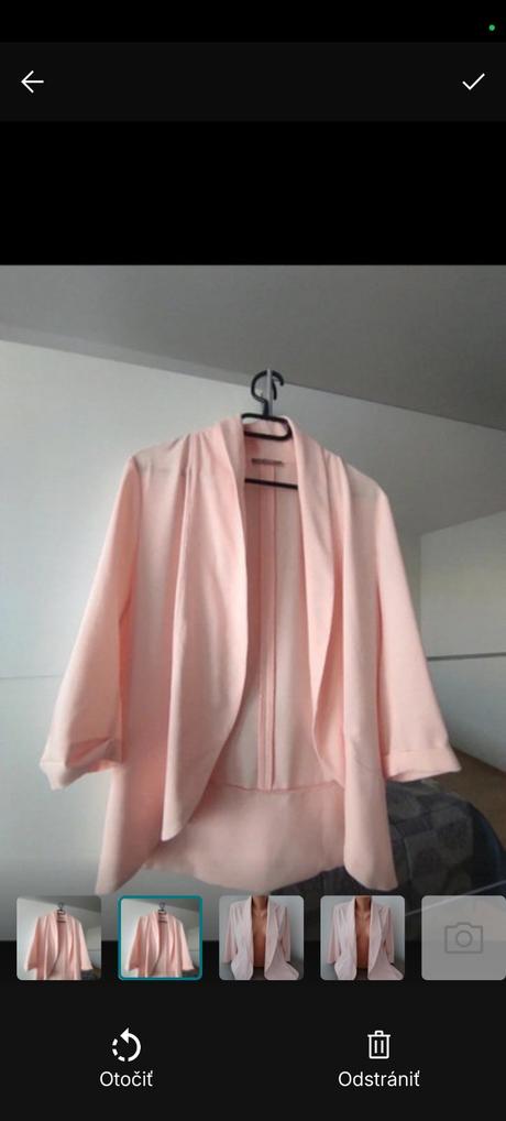 Sako letné jemná marhuľová, sadne m, l, m