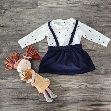 Súprava sukničky na traky a body h&m 68, h&m,68