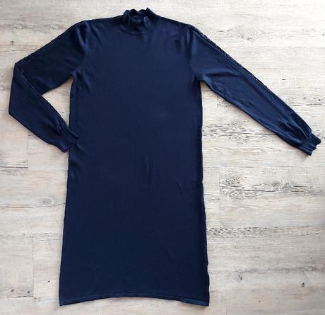 Tmavomodré úpletové šaty, camaieu,36